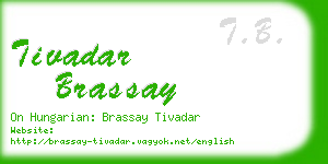 tivadar brassay business card